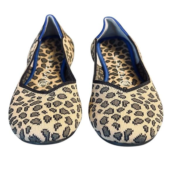 Rothy’s Women’s Sz 6.5 Round Toe Spotted Leopard Cheetah Ballet Flats Washable - Picture 5 of 9